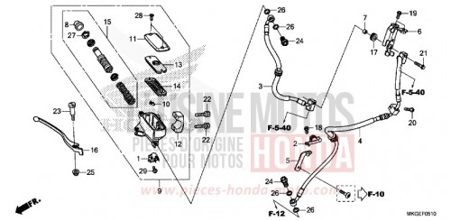 FRONT BRAKE MASTER CYLINDER CMX500A2L de 2020